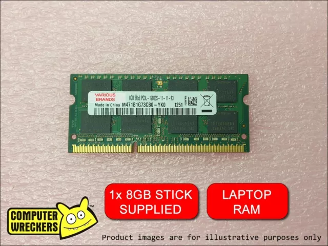 8GB (1x 8GB STICK) PC3L-12800S DDR3 LAPTOP COMPUTER PC AIO MEMORY RAM SODIMM 2