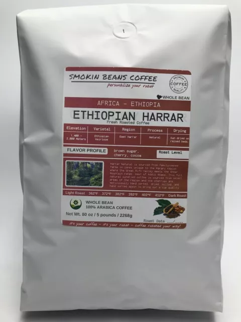 8oz/5lb - Ethiopia Harrar – Africa – Premium Fresh Roasted To Order Coffee