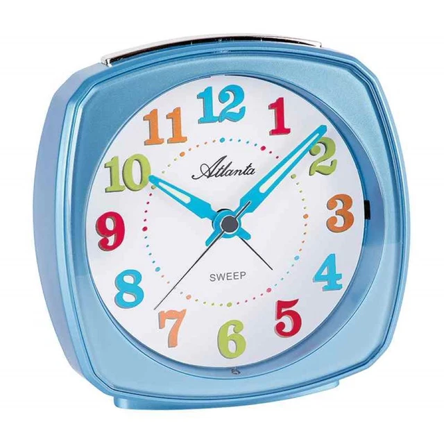 Atlanta Analogique Réveil pour Enfants Quartz Bleu Plastique Fonction Alarme