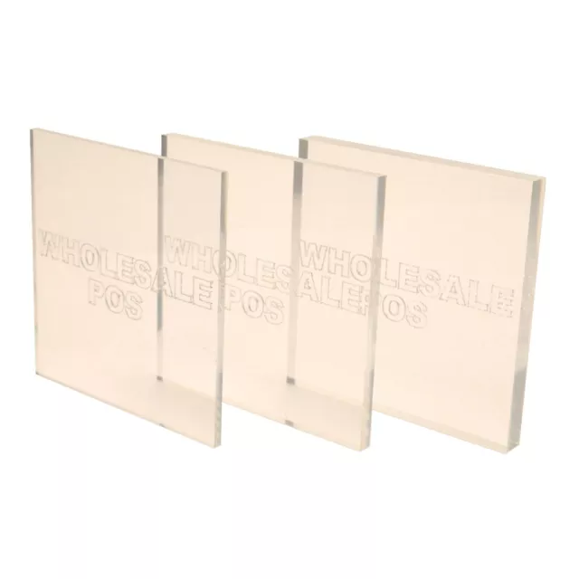 Clear Acrylic Perspex® Plastic Sheet Custom Cut to Size Panels 1mm to 12mm Thick