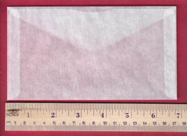 100 QUALITY JBM #6 Glassine Envelopes 3-3/4" x  6-3/4" V-Flap Made in USA