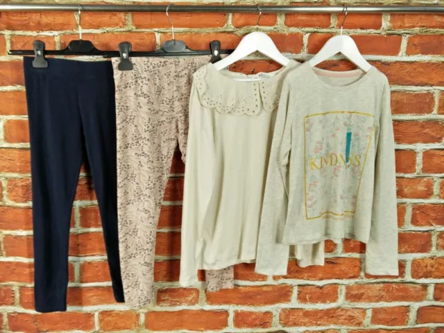 GIRLS BUNDLE AGE 8-9 YEARS NEXT M&S etc LEGGINGS LONG SLEEVE TOP KIDS SET 134CM