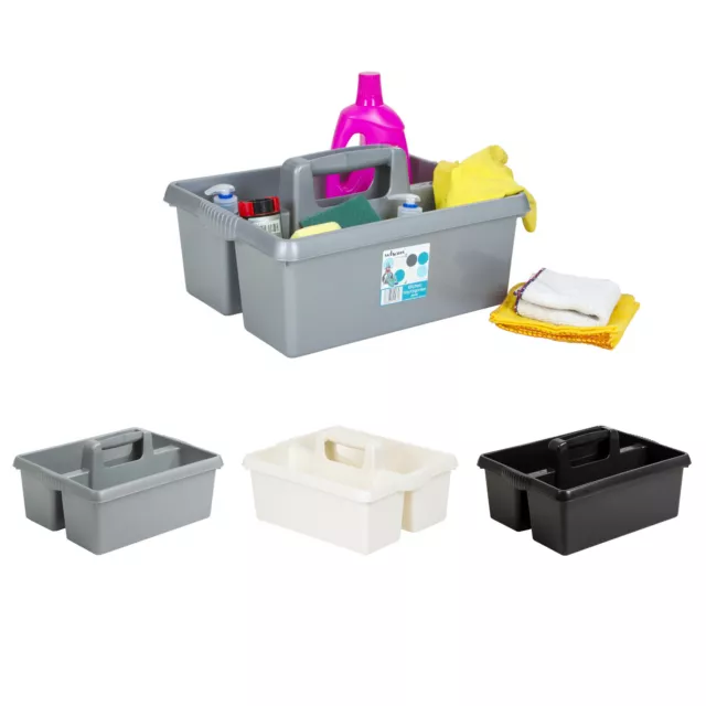 Large 40cm Plastic Storage Tidy with Handle Cleaning Tack Room Caddy Box  Tray