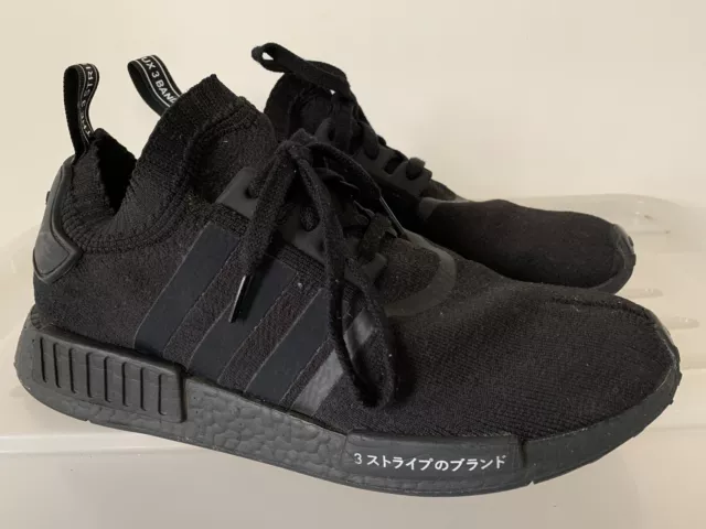 ADIDAS NMD R1 Japan Triple Black Sneakers - Mens US 11