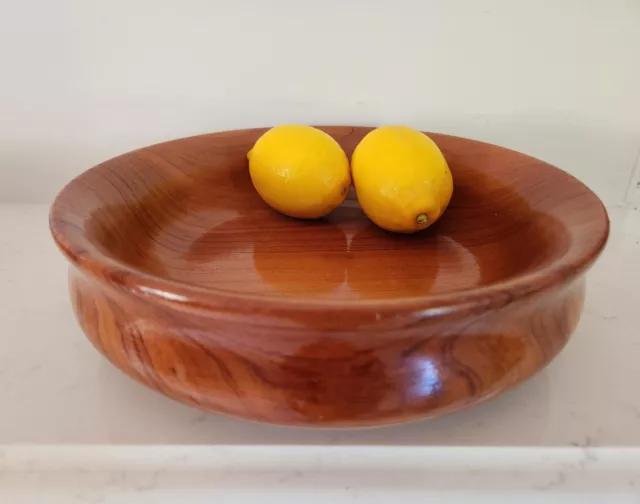 Red Cedar Wooden Bowl, Hand Turned, Rare QLD Timber Dish from Logan Village Area