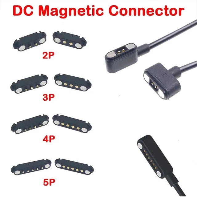 Spring Loaded Power Socket Connector 2A DC MAGNETIC Pogo Pin Connector Spring Loaded Power Socket £3.68 ...