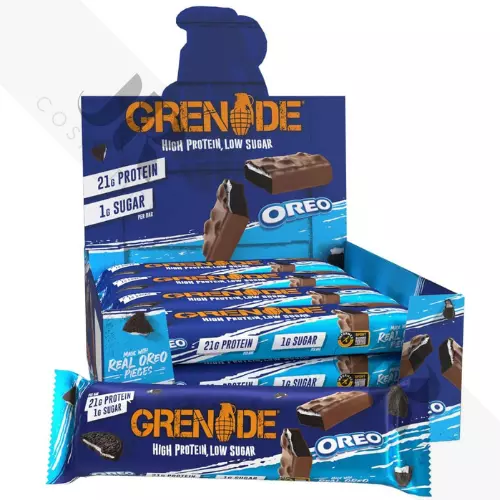 Grenade Oreo Flavour High Protein Bars | Low Sugar | Carb Killa - 12 x 60g