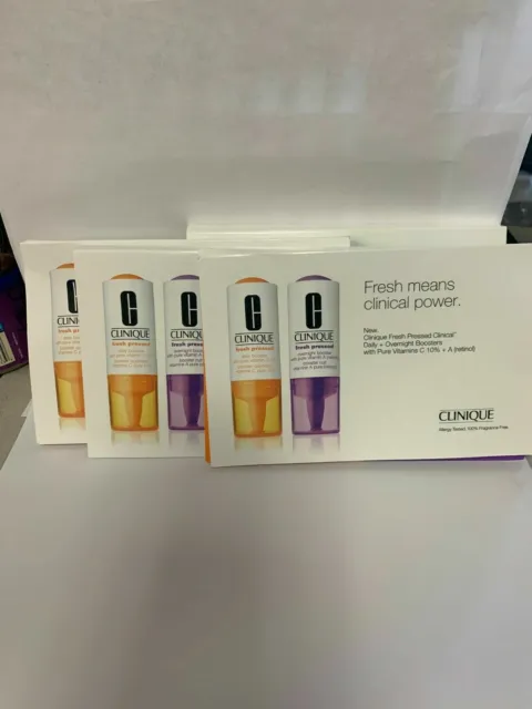 4 Clinique Fresh Pressed Clinical Daily And Boosters With Pure Vitamins C Sample