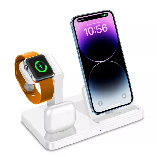 3in1 USB Charging Station Charger Dock For Apple iWatch Air Pods iPhone 14 13 12