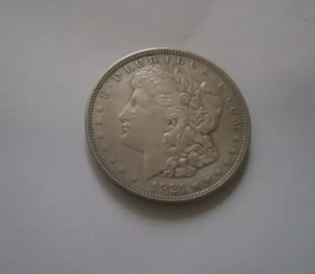 1921 Silver Morgan Dollar - Last Year Of Issue - Usa - Free Postage