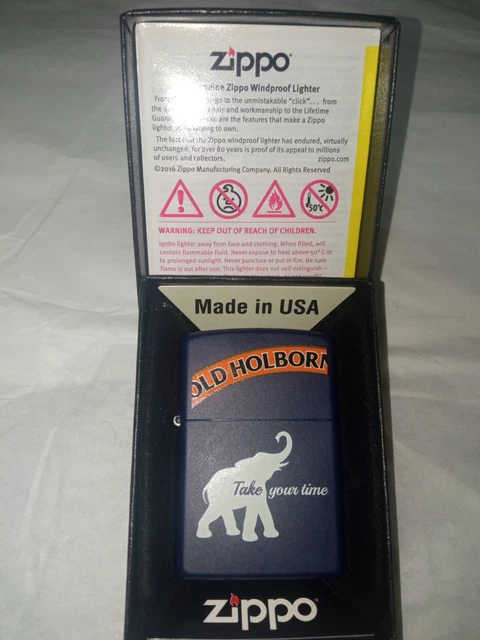 super rare zippo lighter old Holborn take your time date G 17