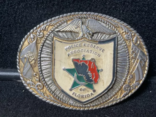 TL&B Police Reserve Association of Florida 1992 #3 LIMITED Edition Belt Buckle