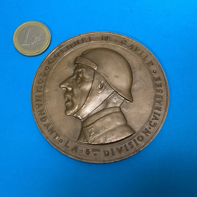 Médaille - Charles De Gaulle - Chef de la France Libre - 1976 - N°21/100 - Bronze 76,5mm - SUP - Monnaies Médailles 17