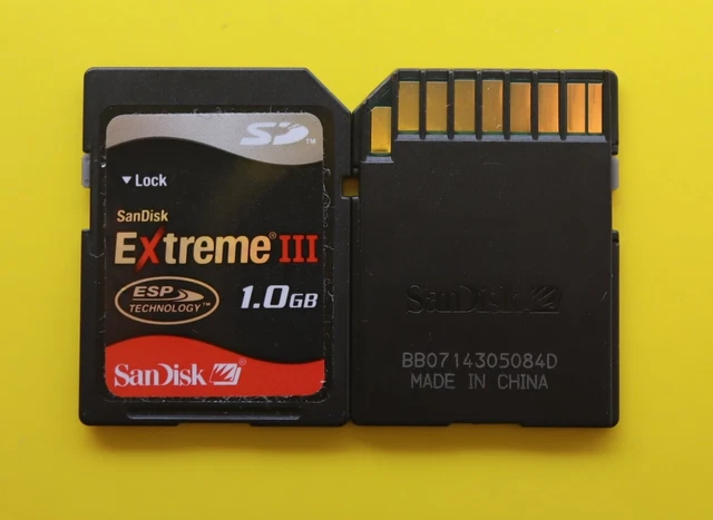 1 GB SanDisk Extreme III 133x Secure Digital (SD) tarjeta de memoria SDSDX3-1024 ESP
