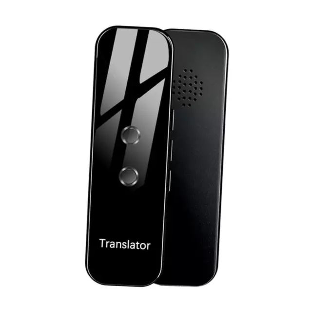 Smart 2-Way Real Time Instant Voice Translator Text Translation Device Black