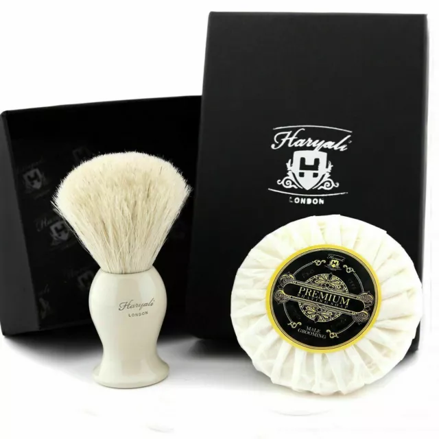 Shaving Brush Pure White Badger Hair With Classy Aluminum handle Men Beard Brush