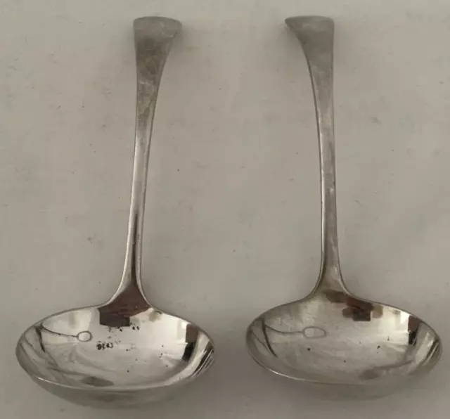 Pair of Harrison Fisher Silver Plated Sauce Ladles