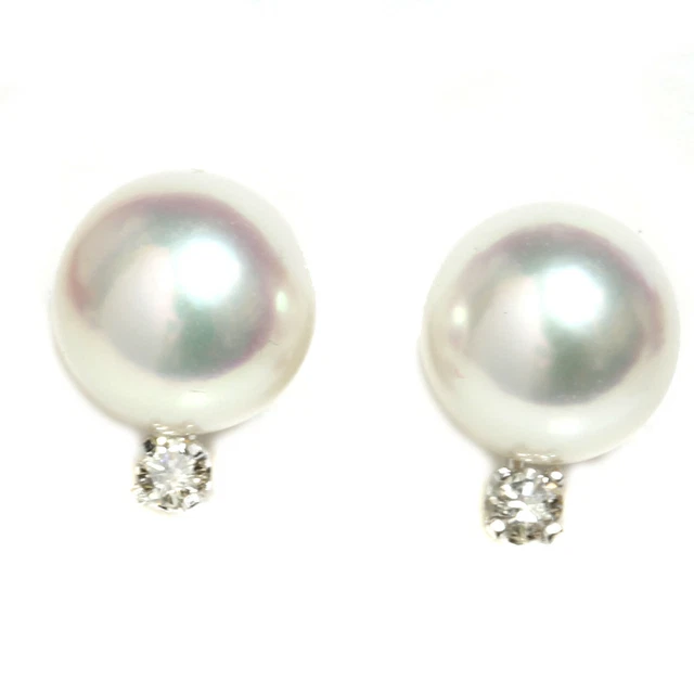 Boucles D'oreilles Perles D'eau Douce Et Or Blanc 18 Carats – Marque SACHA – Neuf Avec étiquettes