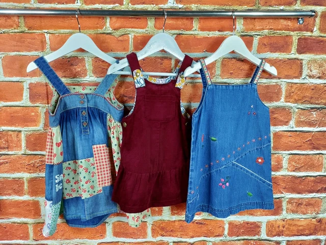 Pacchetto Abiti Bambina Età 18-24 Mesi Next M&S Noce Moscata Denim Velluto A Coste 92Cm
