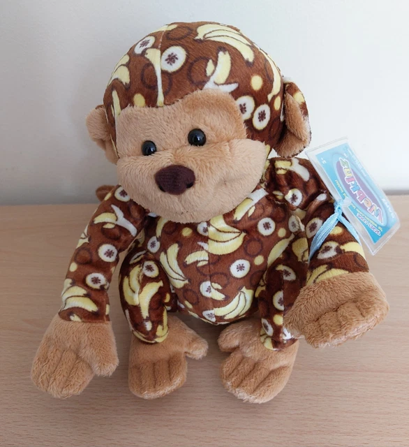 WEBKINZ BANANA PRINT Monkey 8.5" HM716 Brand New With Sealed Tag Plush £4.00 PicClick UK