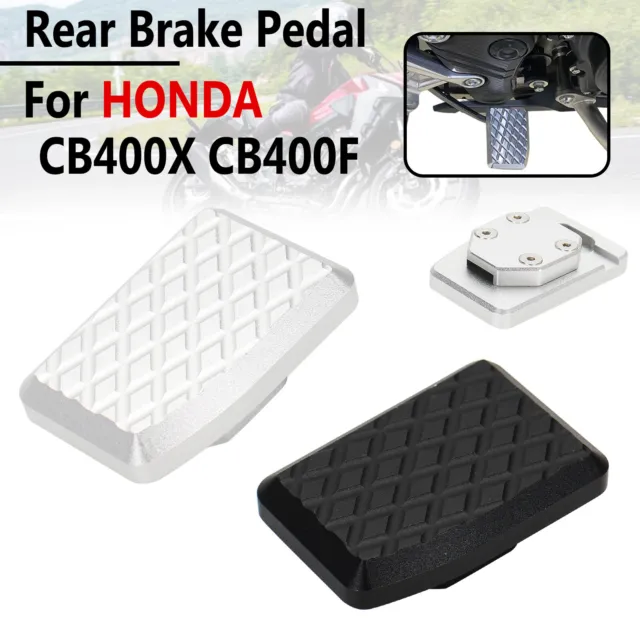 For Honda CB400X CB400F Rear Foot Brake Pedal Enlarger Plate Extension Aluminum