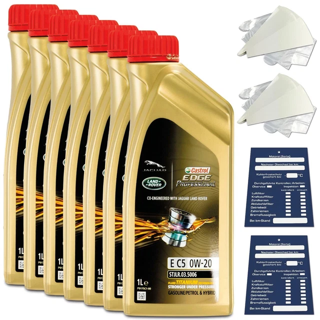 7 LITERS ORIGINAL Motor Oil Castrol EDGE Prof. E C5 0W-20 STJLR.03.5006 ...