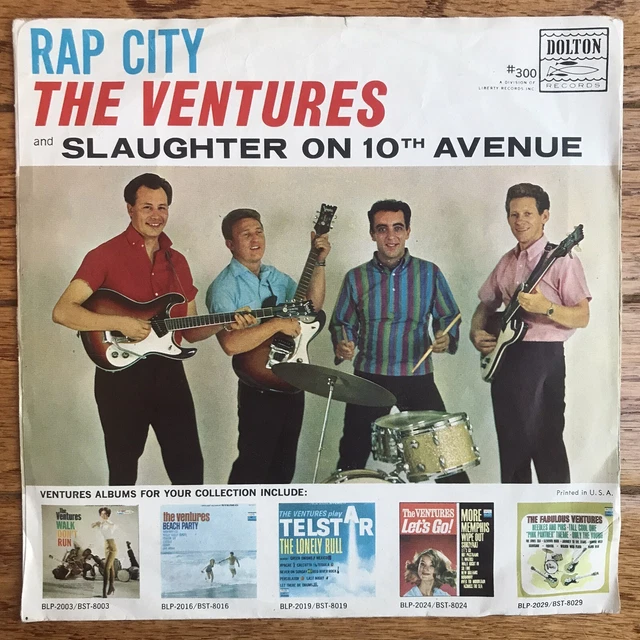 DISQUE VINYLE THE Ventures Slaughter On 10th Avenue / Rap City 7 pouces