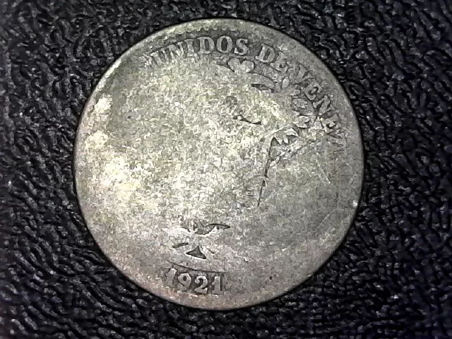 1921 Venezuela 1 Bolivar Silver Coin