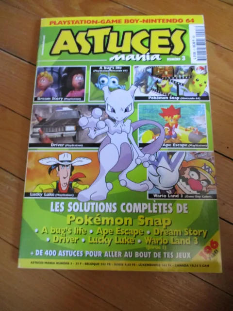 Astuce Mania N 3 Guide Pokémon Snap Magazine Jeux Video Game Boy Nintendo 64