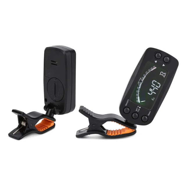 2 In 1 Portable Clip On LCD Digital Tuner & Metronome For Guitar Bass Violin Dob