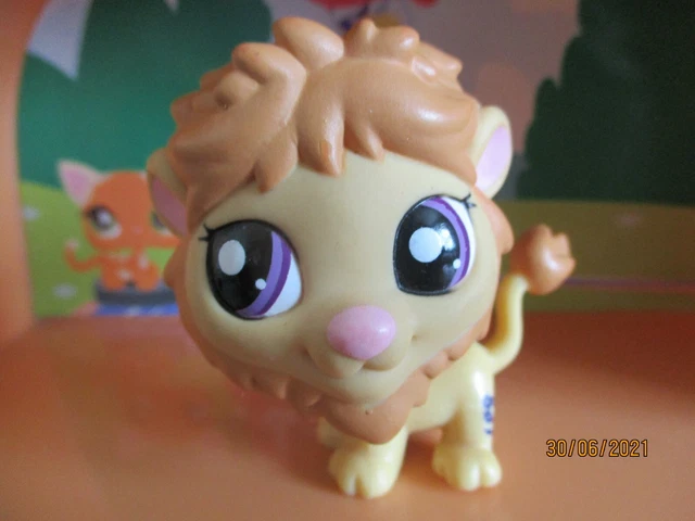 Figurine Lion #2000 Littlest Pet Shop Hasbro - Animaux De La Savane - Occasion
