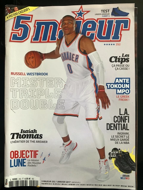 Magazine Cinq Majeur N°234 - Mars 2015 - Poster De Kobe Bryant Et Article Russell Westbrook