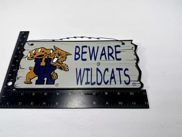 Kentucky Wildcats "Beware Wildcats" vintage collectible wall sign Shelia’s