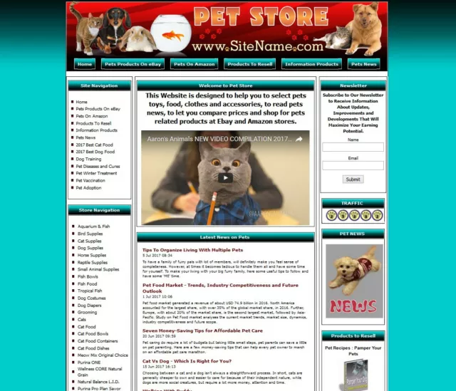 PET SUPPLY STORE Affiliate Website+Amazon+Google+Dropship 3