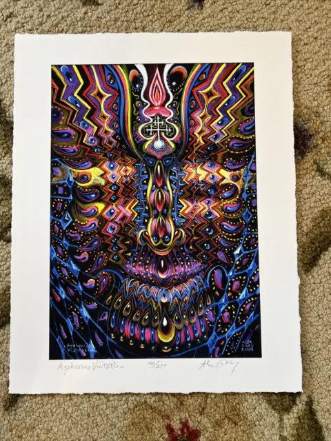 Alex Grey Ayahuasca Visitation Print  100/200 Cosm Shop Art Psychedelic Poster