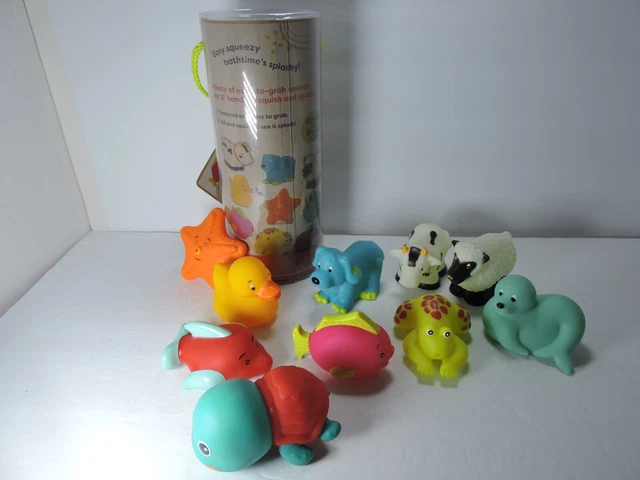 Bath Toys for toddlers and babies Bath buddies by B toys set of 10