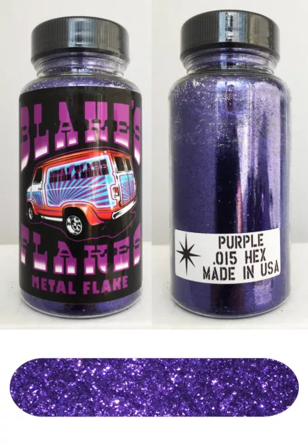 Blakes Metal Flake .015 Bright Dark Purple Hot Rod custom automotive 2oz jar