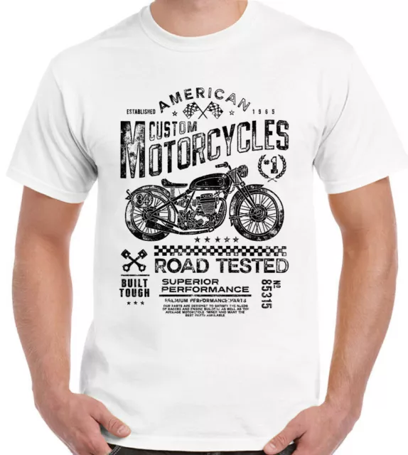 Biker T-Shirt Motorcycles Mens Bike Chopper Indian Motorbike American Custom