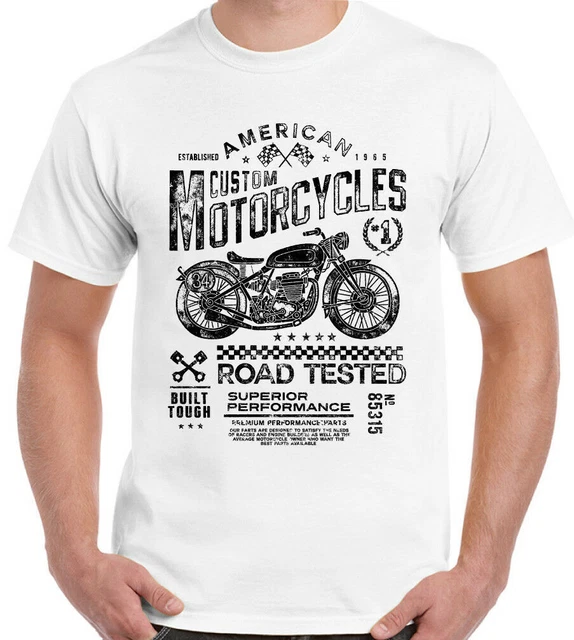 T-Shirt Motocicletta Uomo Moto Chopper Indiano Moto American Personalizzato