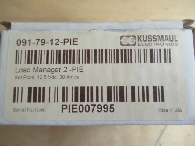 Kussmaul 091-79-12-PIE Load Manager 2- PIE set point 12.5 Vdc, 30 Amps