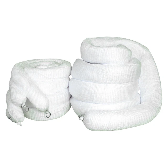 Chemtex 10' x 5" White Oil Only Sorbent Booms 4 Pieces