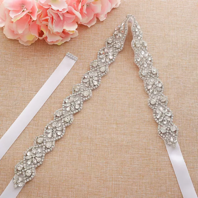 Rose gold/Gold/Silver Crystal Bridal Sash Rhinestone Belts for Wedding Dresses