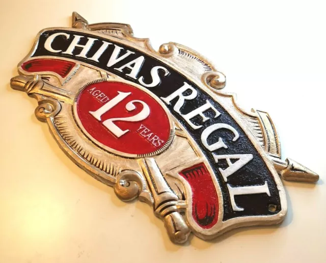 Chivas Regal Whisky Cast Iron Sign Plaque - Scotland Scotch Speyside Glasgow