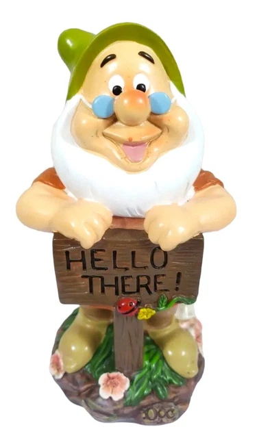 Doc Dwarf Garden Statue Hello There 8" Disney Snow White Seven Dwarfs Resin NEW Doc Dwarf Garden Statue Hello There 8" Disney Snow White Seven Dwarfs Resin NEW