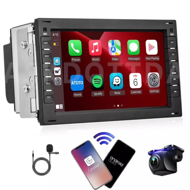 7" Carplay Autoradio Android 13 Für VW SKODA PASSAT BORA POLO SHARAN JETTA Kam