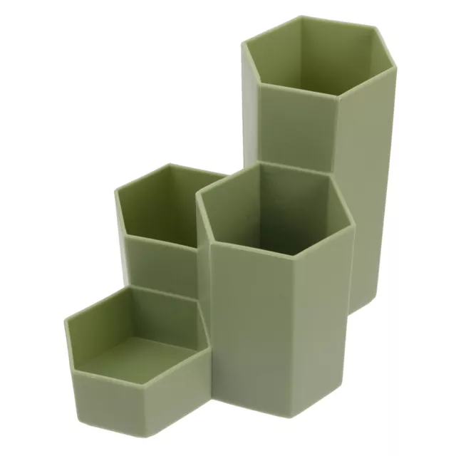 Portaplumas Hexagon Desk Cup Stationery organizador verde