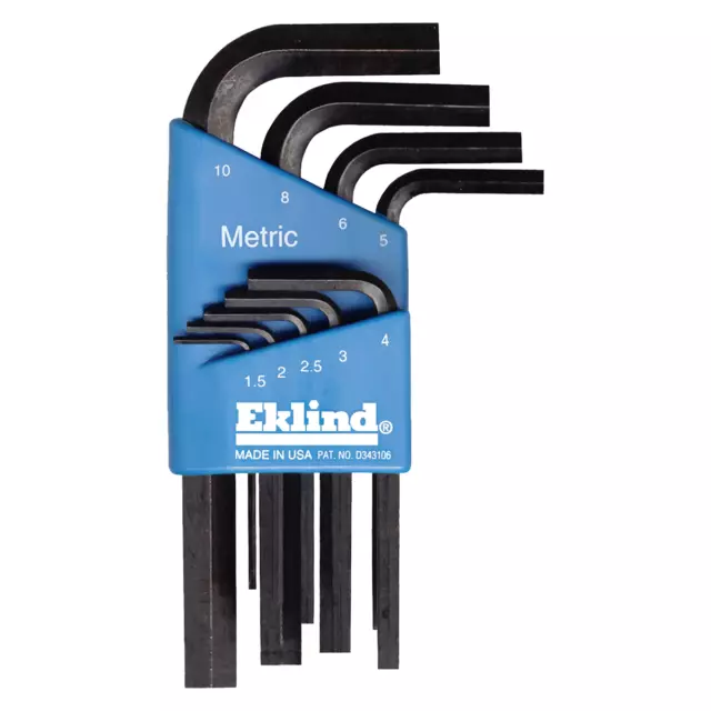 Eklind Tool Company 10509 HEX KEY SET 9 PC METRIC SHORT 1.5-10MM