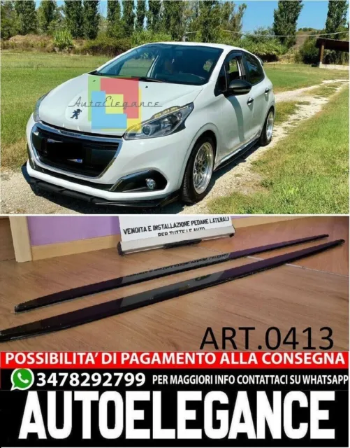 Sotto Minigonne Laterali Adatte A Peugeot 208 Abs Gt Line Look Sotto Porta Abs