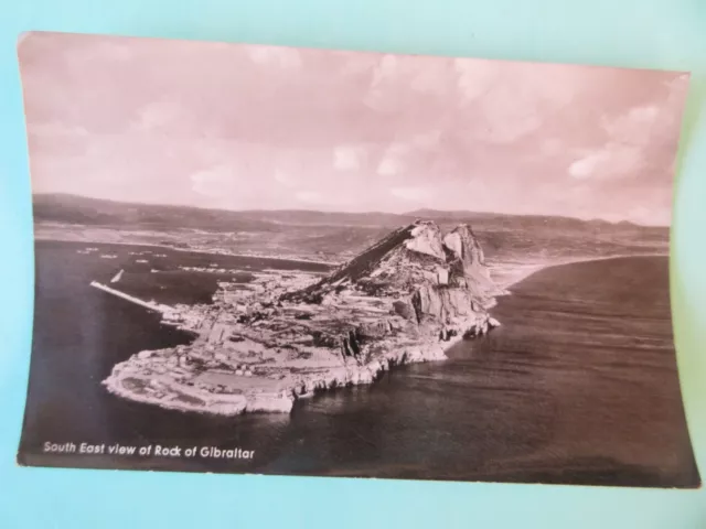 Gibraltar South East View Of The Rock Vintage Postcard 1962 Very Good Condition