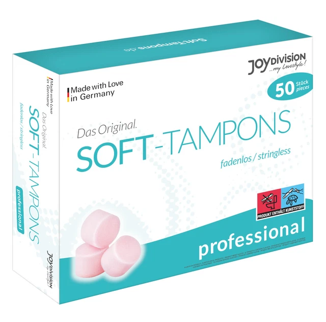 Joydivision Suave Tampones Mini Pieza 50 , Judía Verde, Rosa Esponja